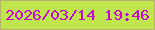 文字の大きさ：1、枠の色：bcaf71、背景の色：c0e54e、文字の色：c005d6 無料ブログパーツのブログ時計