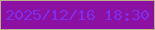 文字の大きさ：3、枠の色：bcaf8c、背景の色：8c11a3、文字の色：7f2de8 無料ブログパーツのブログ時計