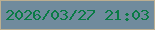 文字の大きさ：3、枠の色：bcaf91、背景の色：708b9d、文字の色：097b45 無料ブログパーツのブログ時計