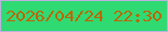文字の大きさ：3、枠の色：bcb0de、背景の色：30da72、文字の色：ba6707 無料ブログパーツのブログ時計