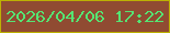 文字の大きさ：4、枠の色：bcb103、背景の色：904b32、文字の色：55e573 無料ブログパーツのブログ時計
