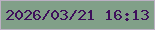 文字の大きさ：1、枠の色：bcb1c4、背景の色：81a088、文字の色：3e0f5b 無料ブログパーツのブログ時計