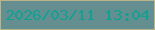 文字の大きさ：3、枠の色：bcb489、背景の色：658e90、文字の色：0da292 無料ブログパーツのブログ時計