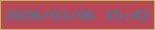 文字の大きさ：1、枠の色：bcb74e、背景の色：b84757、文字の色：3380a0 無料ブログパーツのブログ時計