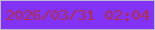 文字の大きさ：5、枠の色：bcb8cd、背景の色：8233f5、文字の色：b02f48 無料ブログパーツのブログ時計