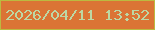文字の大きさ：2、枠の色：bcb940、背景の色：db7435、文字の色：bdd8a4 無料ブログパーツのブログ時計