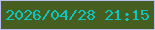 文字の大きさ：1、枠の色：bcbdef、背景の色：465f20、文字の色：0dc6c0 無料ブログパーツのブログ時計