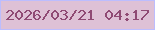 文字の大きさ：1、枠の色：bcbdfe、背景の色：dec1d6、文字の色：8f4a74 無料ブログパーツのブログ時計