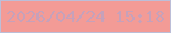文字の大きさ：5、枠の色：bcbed8、背景の色：f39b96、文字の色：c6a1ba 無料ブログパーツのブログ時計