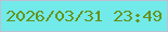文字の大きさ：4、枠の色：bcbfd2、背景の色：72eaea、文字の色：65931d 無料ブログパーツのブログ時計