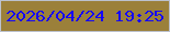 文字の大きさ：1、枠の色：bcc1ce、背景の色：9b803a、文字の色：1508f9 無料ブログパーツのブログ時計