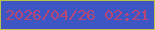 文字の大きさ：2、枠の色：bcc24e、背景の色：3e56c4、文字の色：b94775 無料ブログパーツのブログ時計