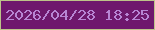 文字の大きさ：2、枠の色：bcc489、背景の色：6e186d、文字の色：b785d4 無料ブログパーツのブログ時計