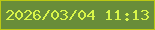 文字の大きさ：4、枠の色：bcc813、背景の色：698d39、文字の色：d9f649 無料ブログパーツのブログ時計