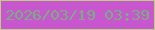 文字の大きさ：4、枠の色：bcce80、背景の色：c857cf、文字の色：79ae7e 無料ブログパーツのブログ時計