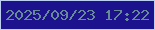 文字の大きさ：2、枠の色：bccef1、背景の色：1d128d、文字の色：688996 無料ブログパーツのブログ時計