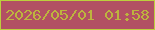 文字の大きさ：5、枠の色：bccf3d、背景の色：b25063、文字の色：bdb43e 無料ブログパーツのブログ時計