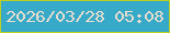 文字の大きさ：3、枠の色：bcd022、背景の色：37a9c9、文字の色：e9decd 無料ブログパーツのブログ時計