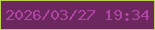 文字の大きさ：3、枠の色：bcd24e、背景の色：6d275f、文字の色：af46a4 無料ブログパーツのブログ時計