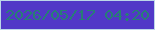 文字の大きさ：2、枠の色：bcd6e8、背景の色：5138c7、文字の色：277e76 無料ブログパーツのブログ時計