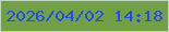 文字の大きさ：2、枠の色：bcd7bb、背景の色：72a145、文字の色：224cee 無料ブログパーツのブログ時計