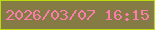文字の大きさ：2、枠の色：bcda0e、背景の色：857b45、文字の色：fb7dab 無料ブログパーツのブログ時計