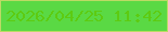 文字の大きさ：1、枠の色：bcda65、背景の色：5ad944、文字の色：5dcb12 無料ブログパーツのブログ時計