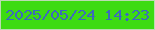 文字の大きさ：4、枠の色：bcdbb2、背景の色：3ddb12、文字の色：3c6abc 無料ブログパーツのブログ時計