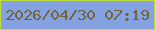 文字の大きさ：5、枠の色：bcdc38、背景の色：84a2e2、文字の色：726237 無料ブログパーツのブログ時計