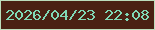 文字の大きさ：4、枠の色：bcdebc、背景の色：4a2113、文字の色：80d9b6 無料ブログパーツのブログ時計