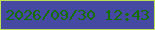 文字の大きさ：5、枠の色：bcdf55、背景の色：4549a1、文字の色：156f06 無料ブログパーツのブログ時計
