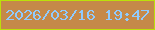 文字の大きさ：2、枠の色：bce009、背景の色：c58949、文字の色：90cbff 無料ブログパーツのブログ時計