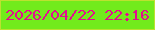 文字の大きさ：5、枠の色：bce130、背景の色：72eb1c、文字の色：e30e90 無料ブログパーツのブログ時計
