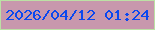 文字の大きさ：4、枠の色：bce1a5、背景の色：c898ad、文字の色：0b48ef 無料ブログパーツのブログ時計