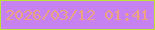 文字の大きさ：2、枠の色：bce434、背景の色：c682f1、文字の色：eba382 無料ブログパーツのブログ時計