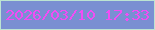 文字の大きさ：1、枠の色：bce4d2、背景の色：7a8fd2、文字の色：f14df4 無料ブログパーツのブログ時計