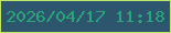 文字の大きさ：1、枠の色：bce769、背景の色：2d566e、文字の色：2aa579 無料ブログパーツのブログ時計