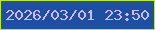 文字の大きさ：3、枠の色：bcec11、背景の色：1d4fa5、文字の色：d3b9ea 無料ブログパーツのブログ時計