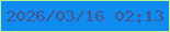 文字の大きさ：2、枠の色：bcf396、背景の色：0e8cf2、文字の色：485488 無料ブログパーツのブログ時計