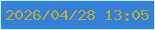 文字の大きさ：2、枠の色：bcf3fd、背景の色：3481d7、文字の色：b1a848 無料ブログパーツのブログ時計