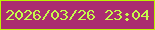 文字の大きさ：4、枠の色：bcf402、背景の色：ab2d70、文字の色：c5fc4b 無料ブログパーツのブログ時計