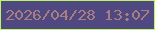 文字の大きさ：3、枠の色：bcf662、背景の色：504981、文字の色：a87f81 無料ブログパーツのブログ時計