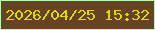 文字の大きさ：2、枠の色：bcf9b2、背景の色：664423、文字の色：e0d80b 無料ブログパーツのブログ時計
