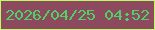 文字の大きさ：3、枠の色：bcfc67、背景の色：8d495d、文字の色：4fd264 無料ブログパーツのブログ時計