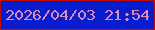文字の大きさ：1、枠の色：bd0d06、背景の色：091dcf、文字の色：df8cb9 無料ブログパーツのブログ時計