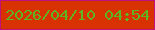 文字の大きさ：3、枠の色：bd117d、背景の色：d93202、文字の色：5db61b 無料ブログパーツのブログ時計