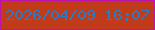 文字の大きさ：2、枠の色：bd15ac、背景の色：c13b1a、文字の色：297cc4 無料ブログパーツのブログ時計
