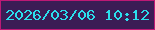 文字の大きさ：4、枠の色：bd1975、背景の色：3b1c55、文字の色：2bdfed 無料ブログパーツのブログ時計