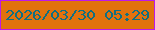 文字の大きさ：2、枠の色：bd19e9、背景の色：e1720d、文字の色：106f82 無料ブログパーツのブログ時計