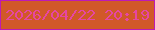 文字の大きさ：5、枠の色：bd1ab5、背景の色：d15829、文字の色：e646a3 無料ブログパーツのブログ時計